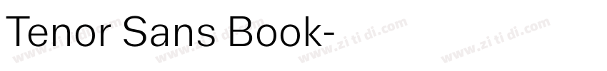 Tenor Sans Book字体转换